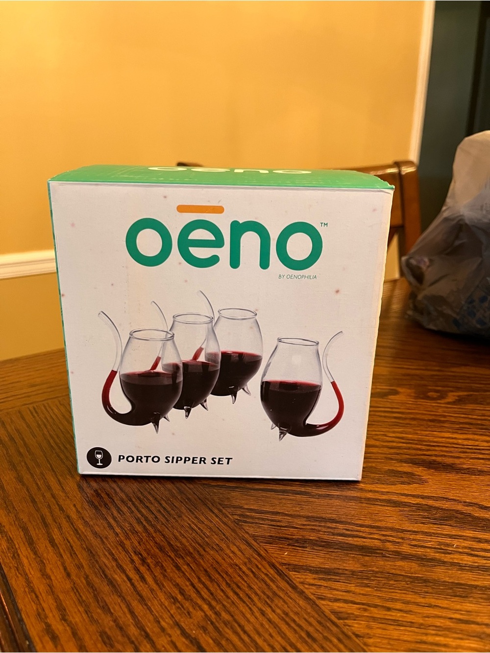 Oeno Porto Sipper Set - White/Green Box